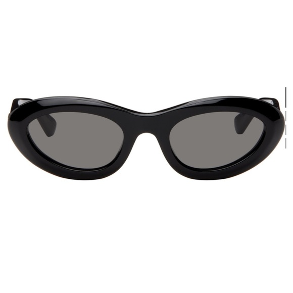 Bottega Veneta Accessories - Bottega Veneta Black Bombe Round Sunglasses